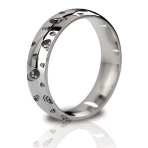 Стальное эрекционное кольцо с гравировкой Earl – 5,1 см.